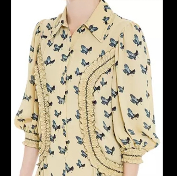 Max Studio London Bird Print Dress size Medium - Picture 4 of 15